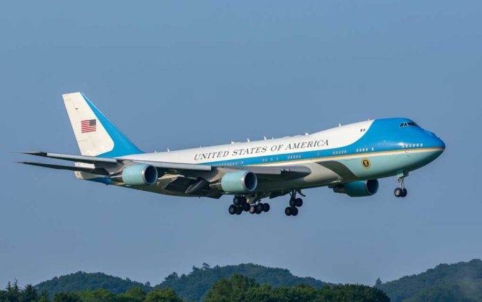 Air Force One Has Close Call...