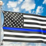 Thin Blue Line Flags Forced Down